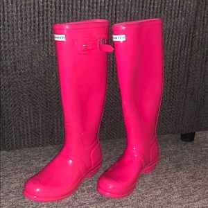 Pink Hunter Boots Size 9